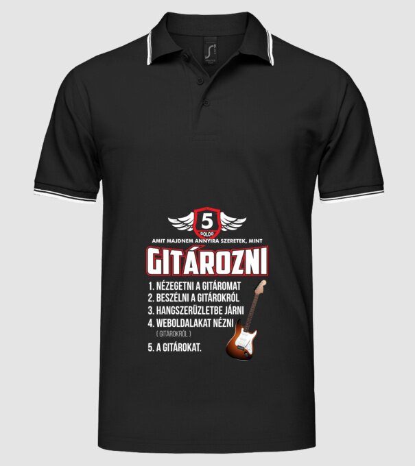  minta fekete pólón