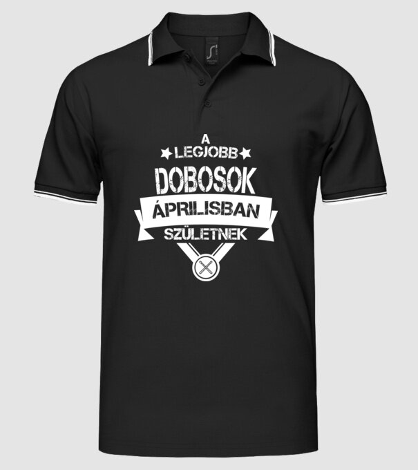  minta fekete pólón