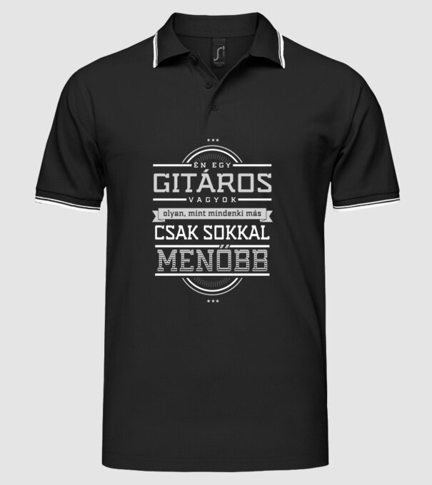  minta fekete pólón